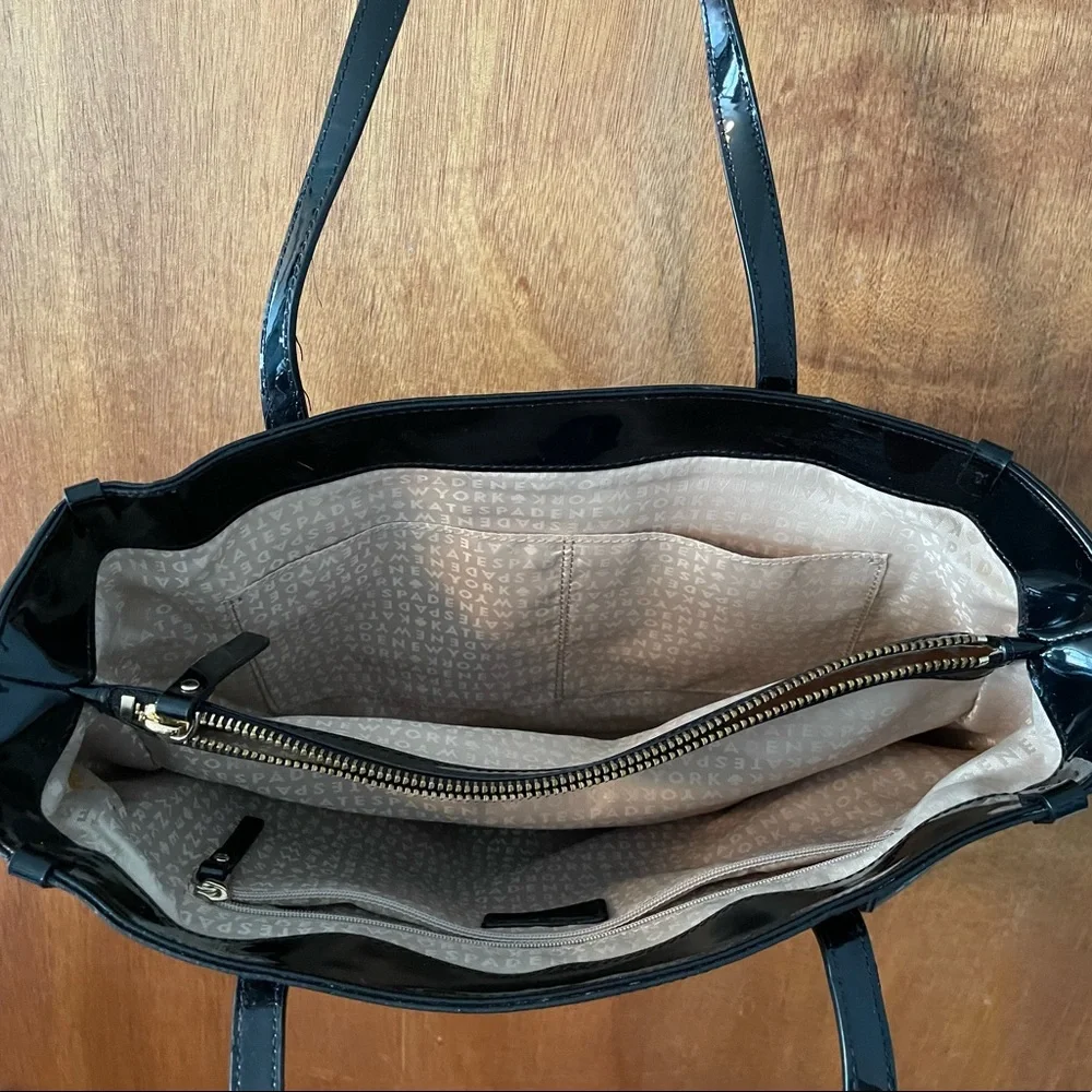 kate spade Black Patent Leather Tote Shoulder Bag